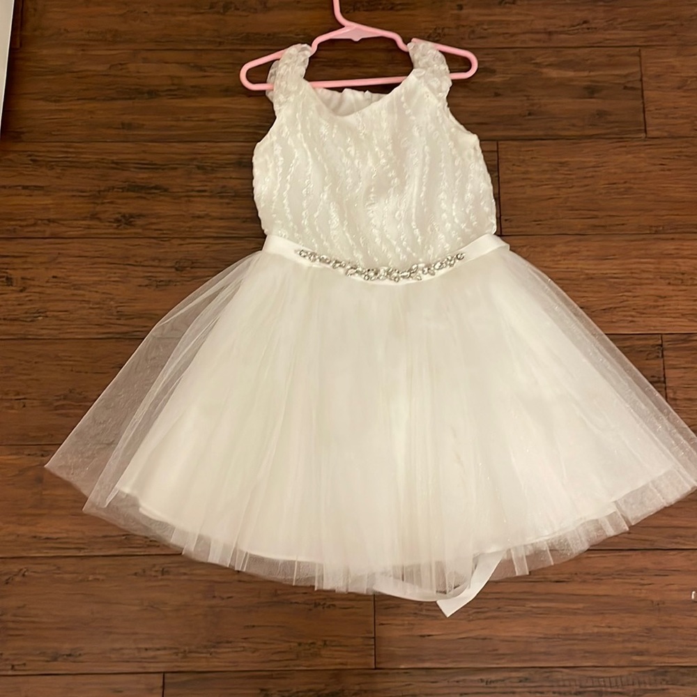 Girls David Charles white dress
